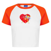 Deer Print Baby Tee Womens