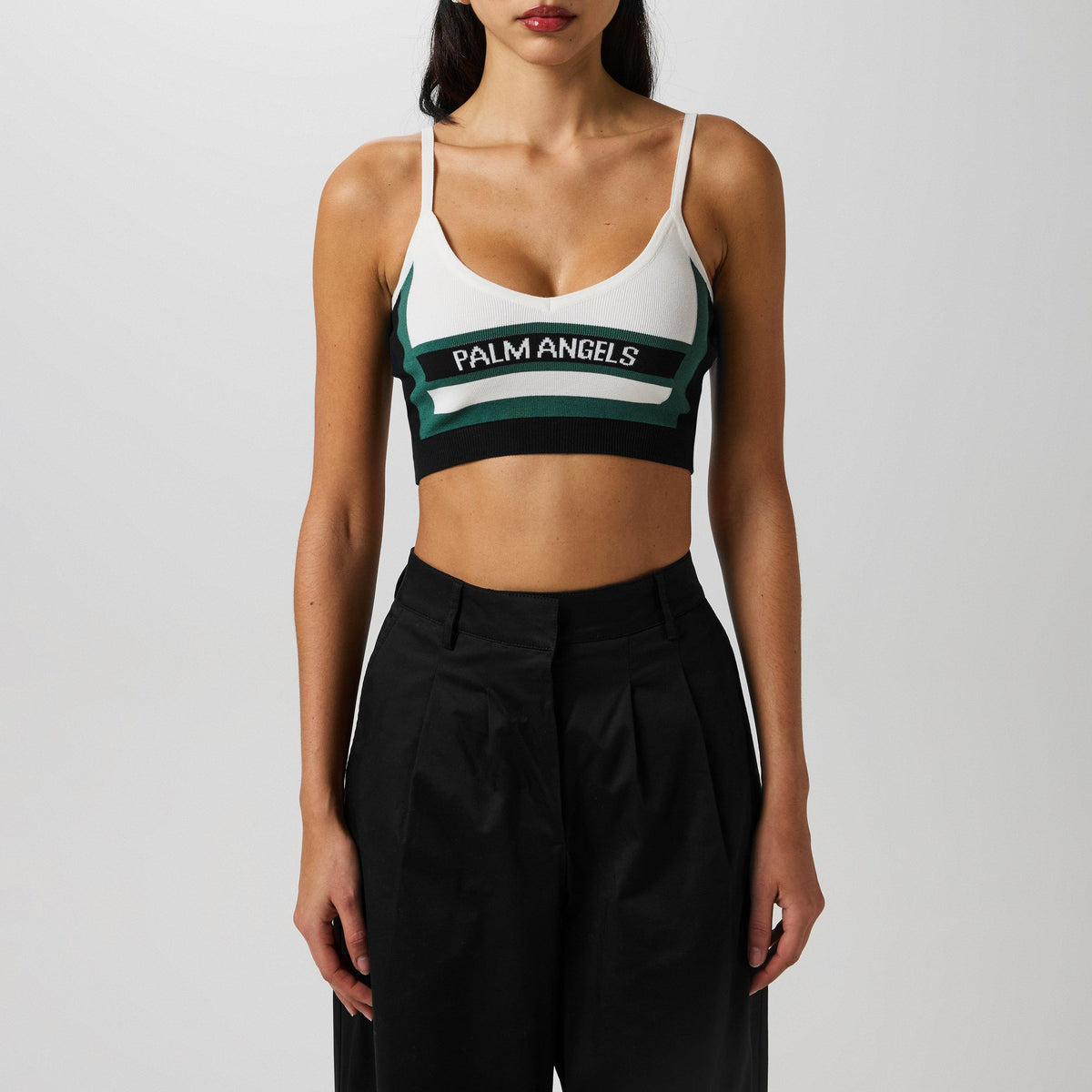 Race Crop Knit Top