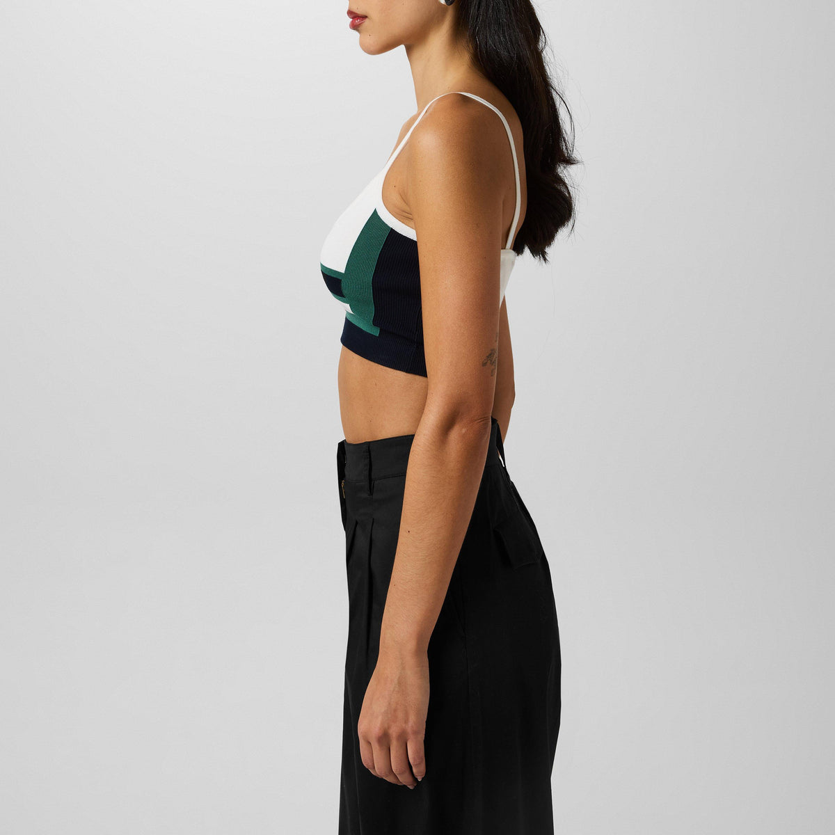 Race Crop Knit Top