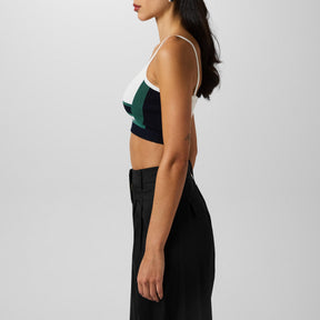 Race Crop Knit Top