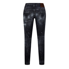 Distressed Paint Splatter Jeans