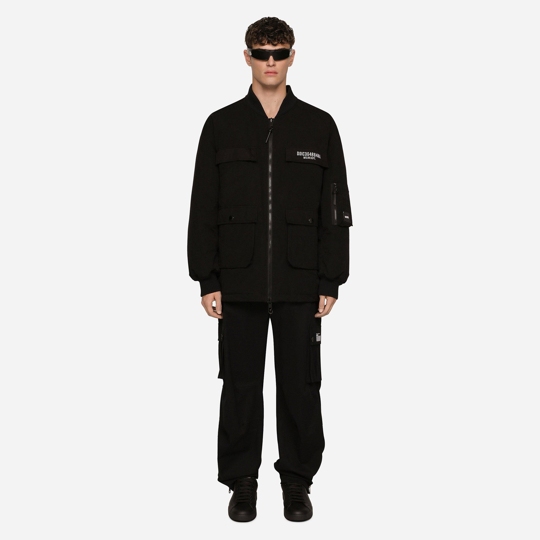 Dg Vib3 Long Faille Bomber Jacket