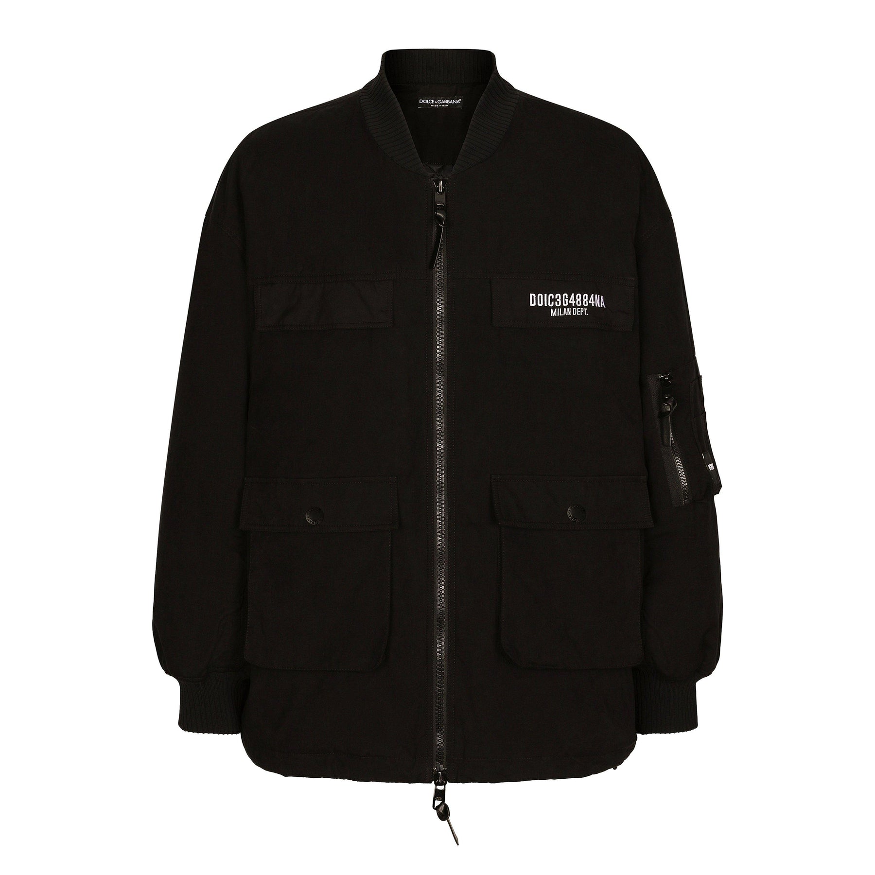 Dg Vib3 Long Faille Bomber Jacket