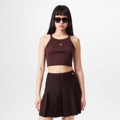 4g Plaque Cropped Tank Top