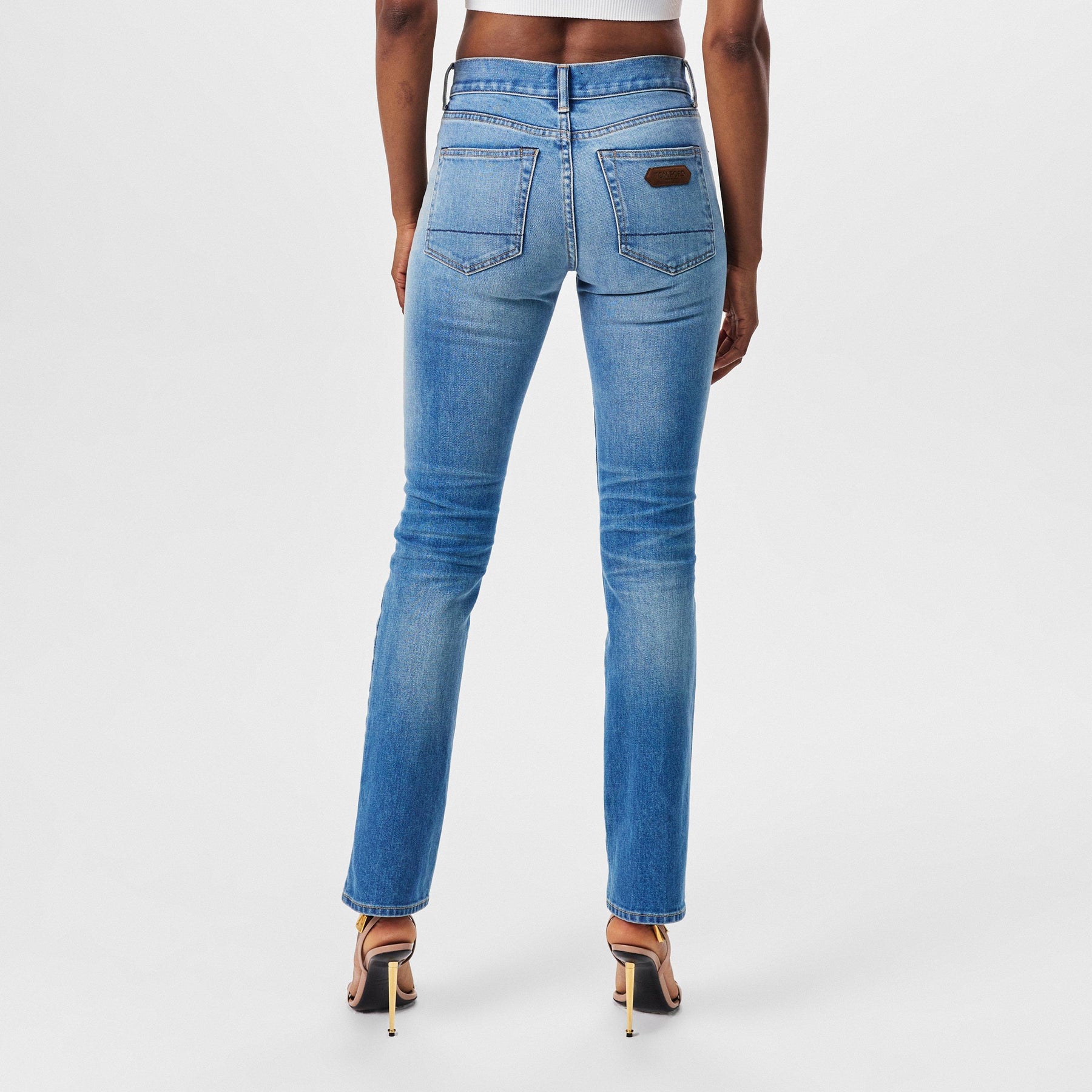 Summer Stone Washed Denim Straight Pants
