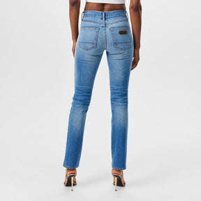 Summer Stone Washed Denim Straight Pants