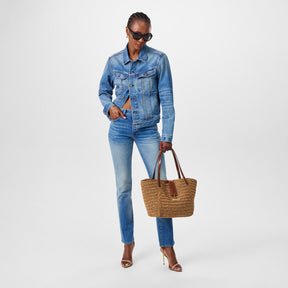 Summer Stone Washed Denim Straight Pants