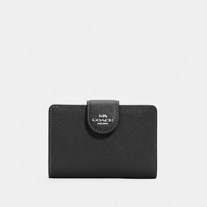 Medium Corner Zip Wallet With Gingham Print