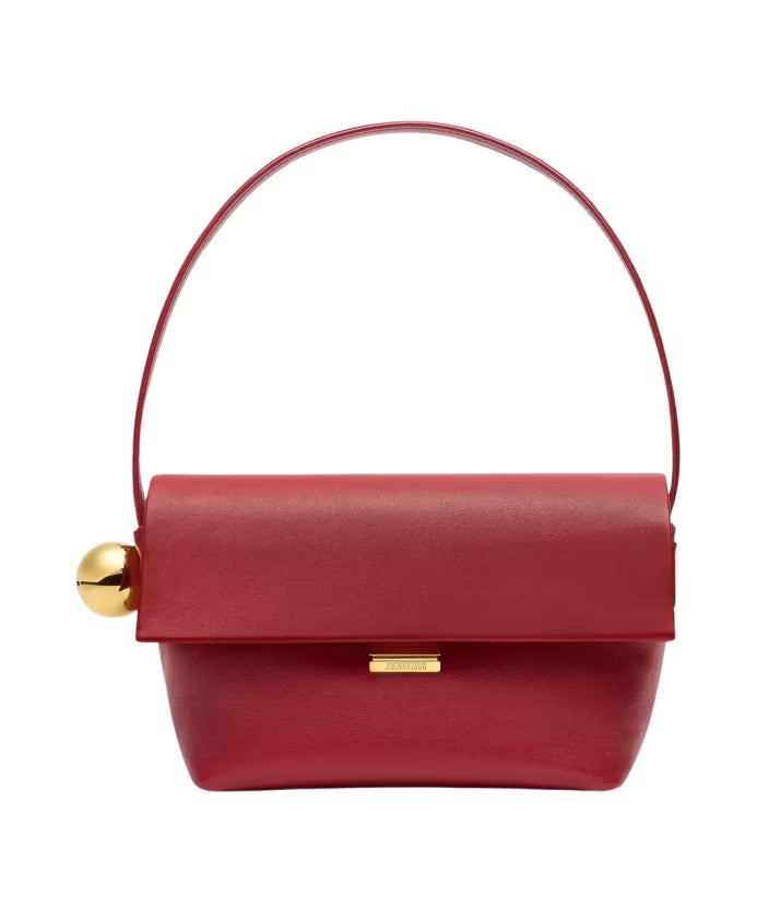 Red Leather Shoulder Bag The Rond Carre