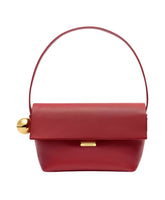 Red Leather Shoulder Bag The Rond Carre