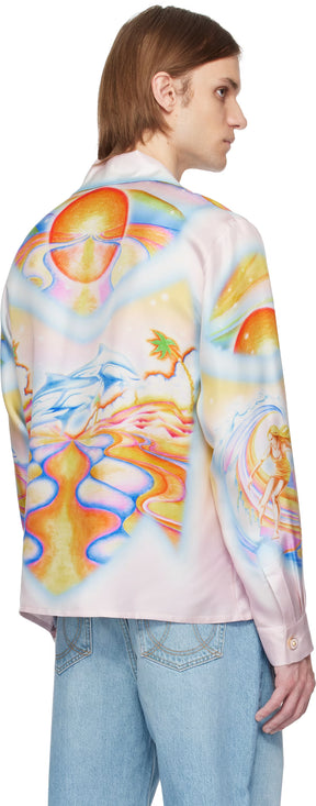 Multicolor Psychedelic Nirvana Silk Shirt
