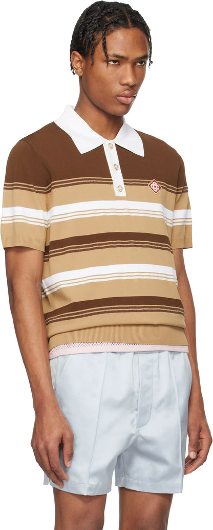 Brown Stripe Polo