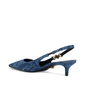 Versace 40mm Denim slingback pumps