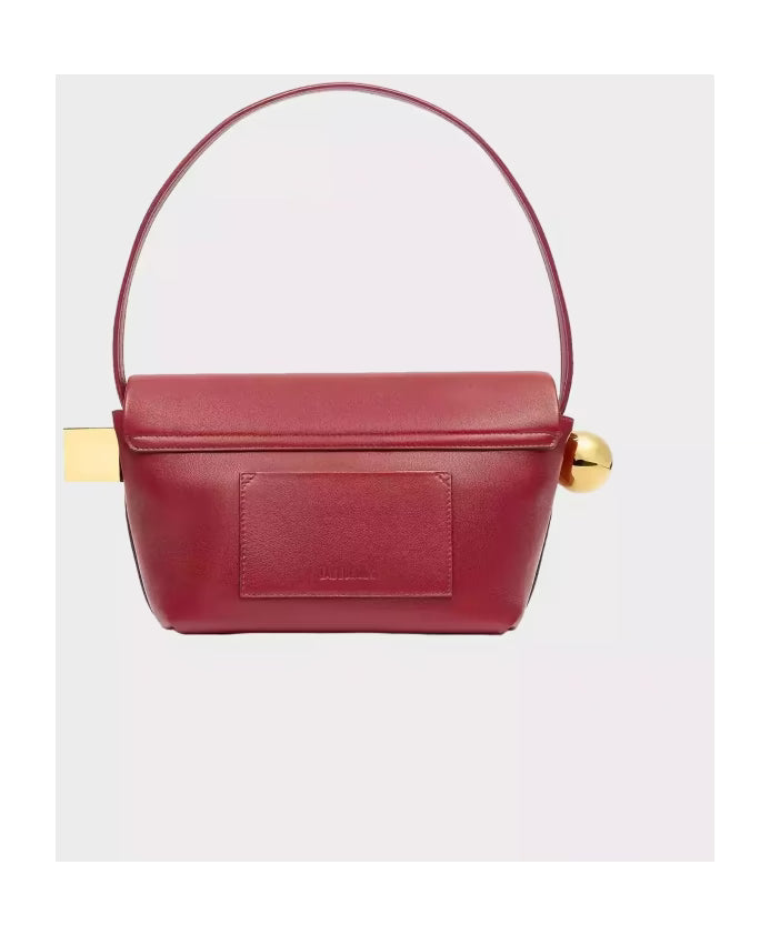 Red Leather Shoulder Bag The Rond Carre
