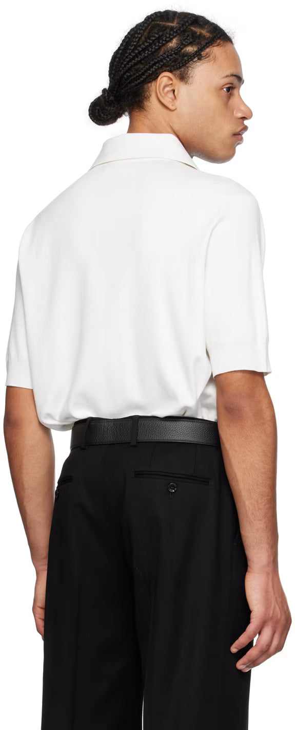 Dolce&Gabbana White Embroidered Polo