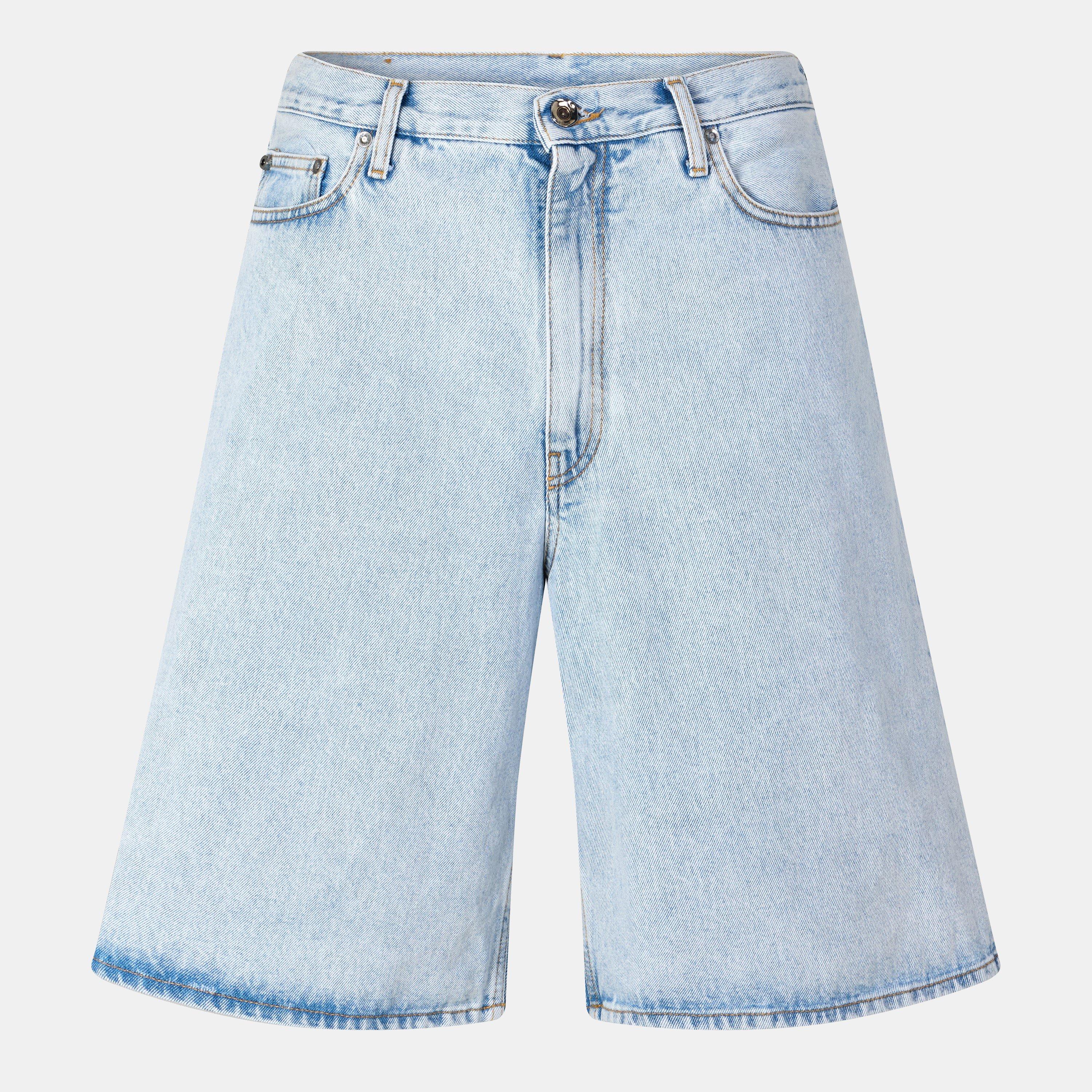 Skate Arrow Logo Cotton Denim Shorts