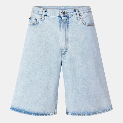 Skate Arrow Logo Cotton Denim Shorts