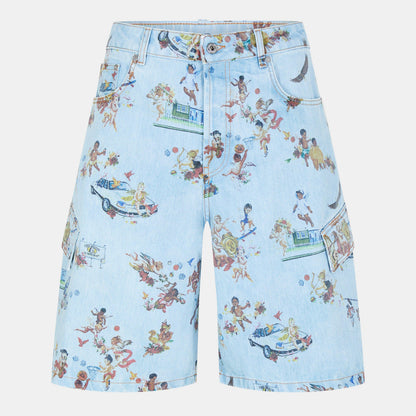 Low Rise Denim Shorts