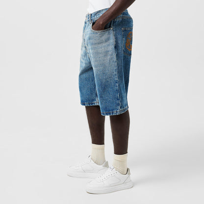 Knee Length Astro Denim Shorts
