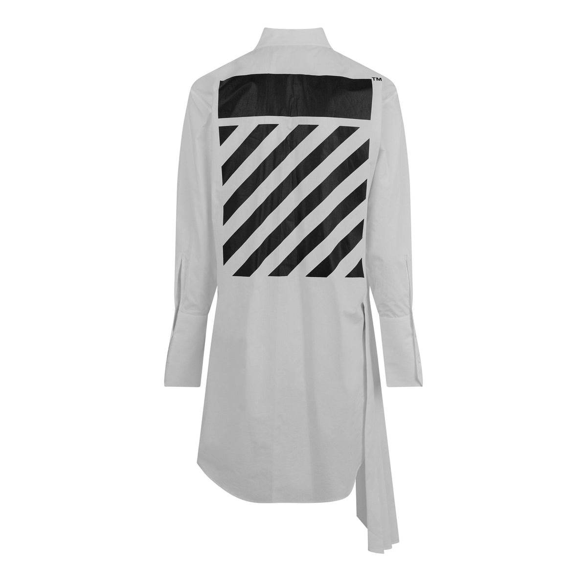 Diagonal Plisse Shirt Dress