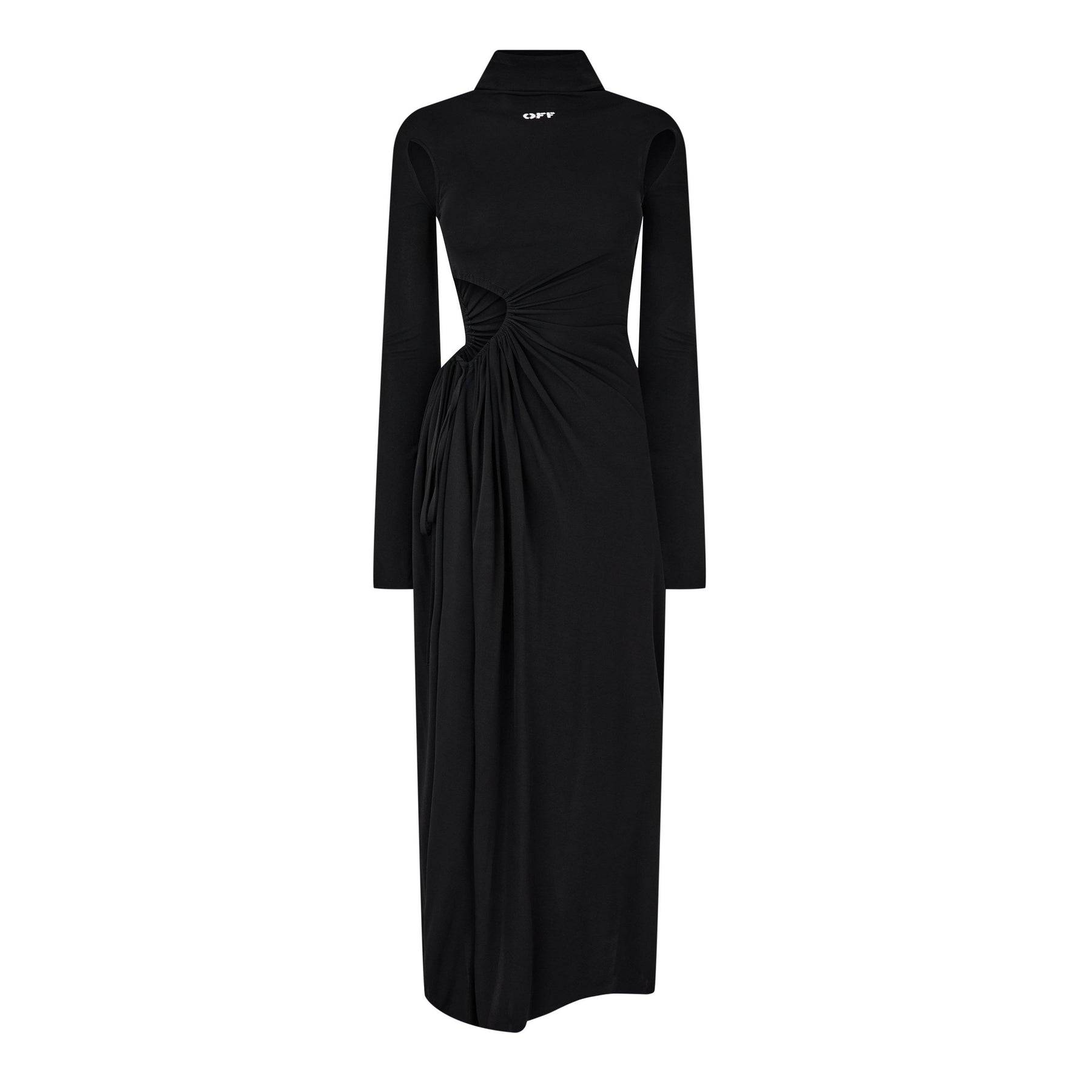 Stamp Ruched Layered Maxi Dress
