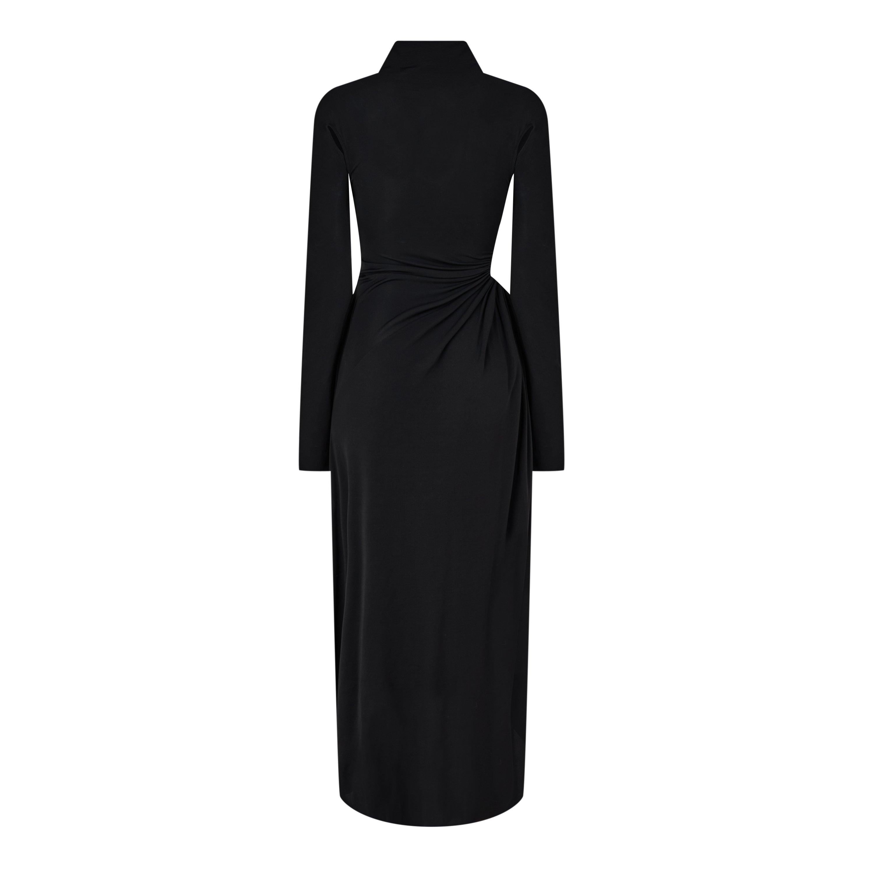 Stamp Ruched Layered Maxi Dress