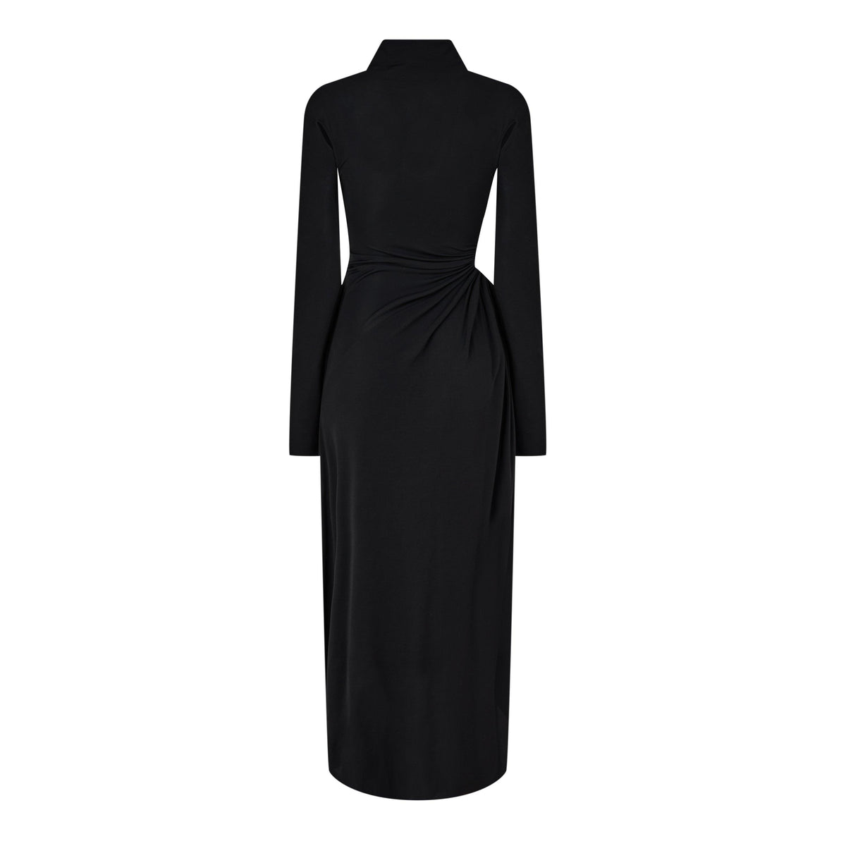 Stamp Ruched Layered Maxi Dress