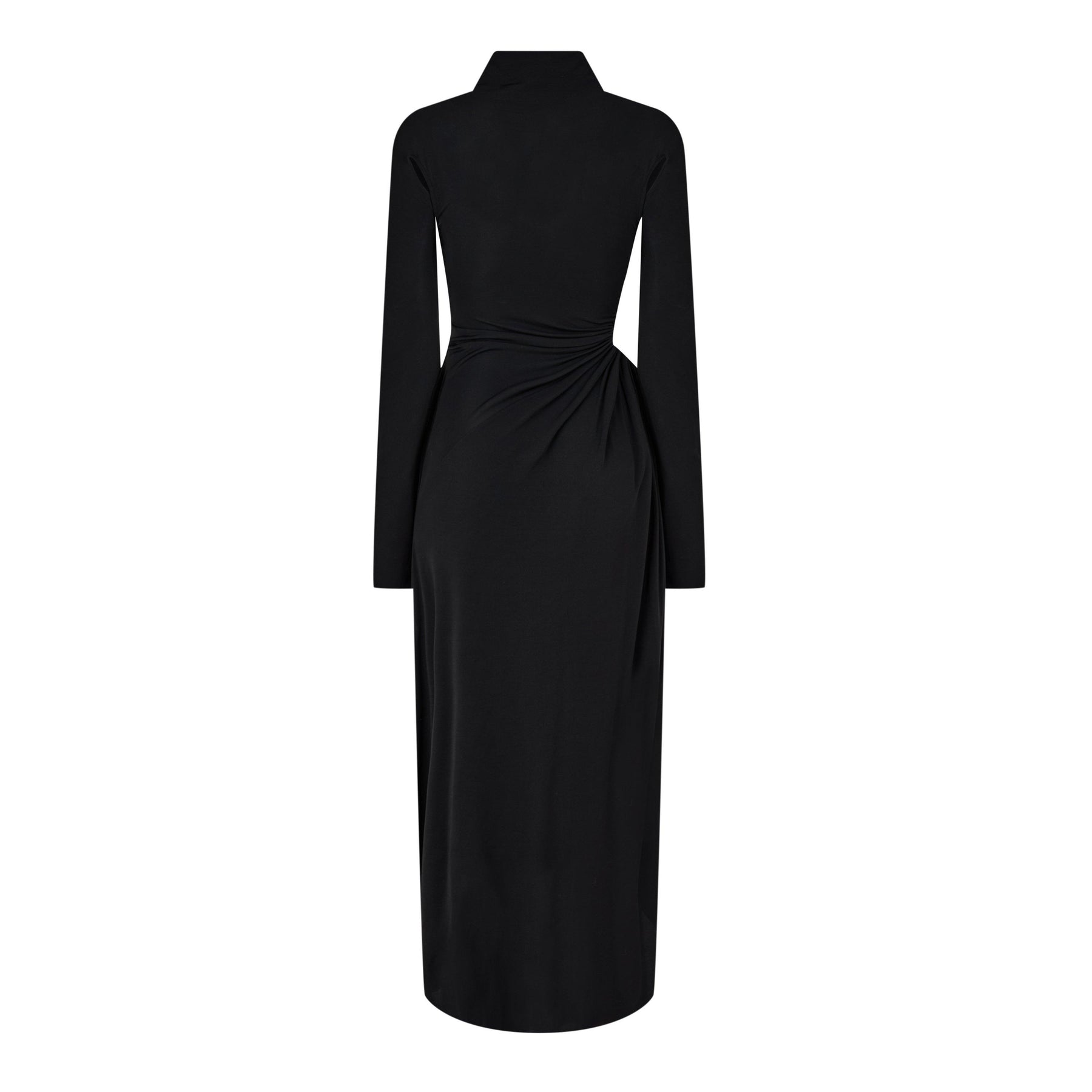 Stamp Ruched Layered Maxi Dress