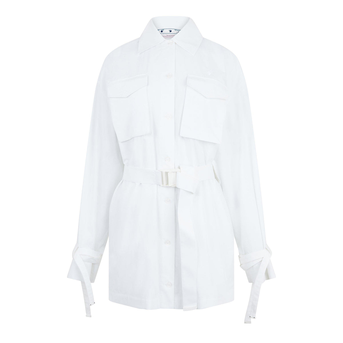 Poplin Short Sleeve  Cargo Shirt Dress