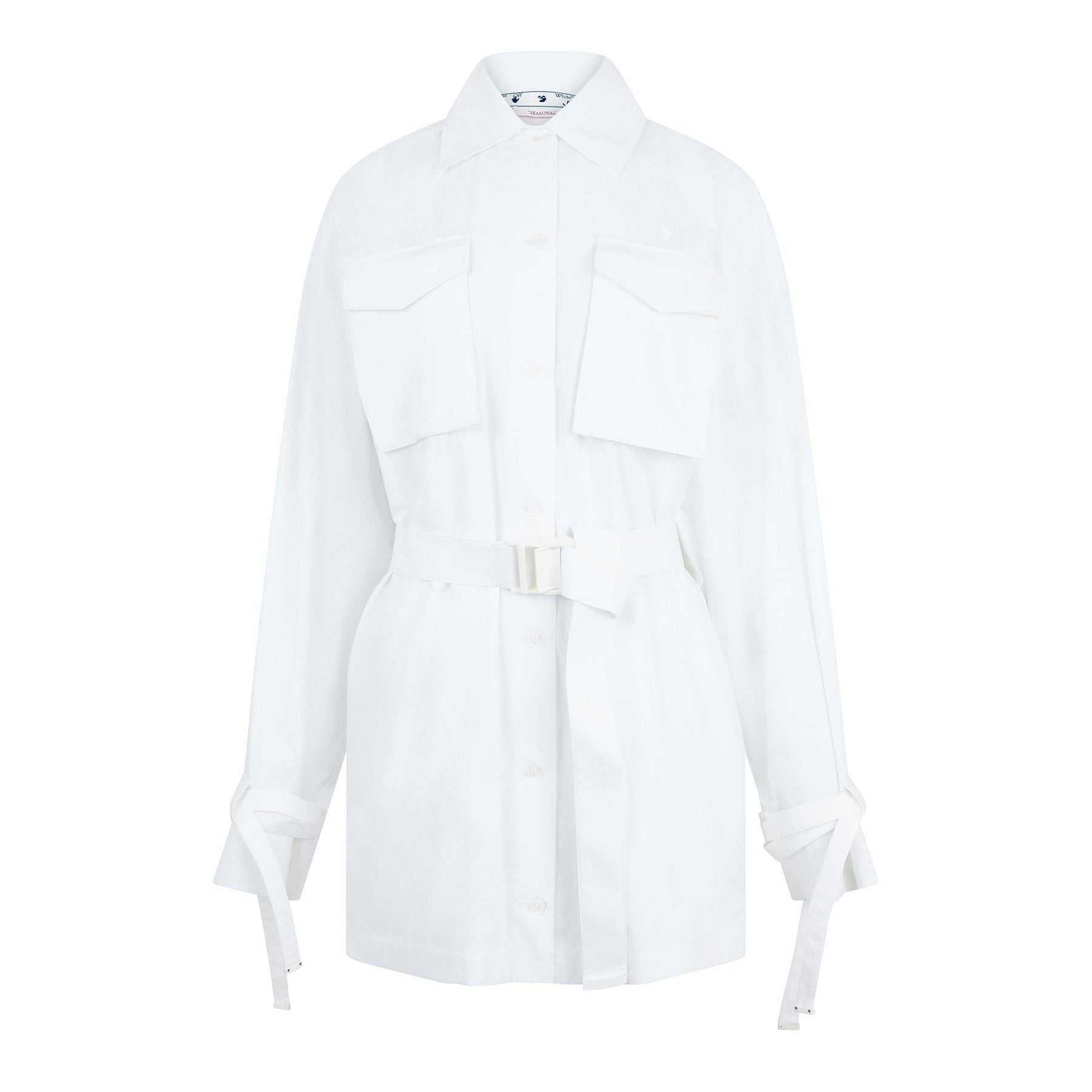 Poplin Short Sleeve  Cargo Shirt Dress