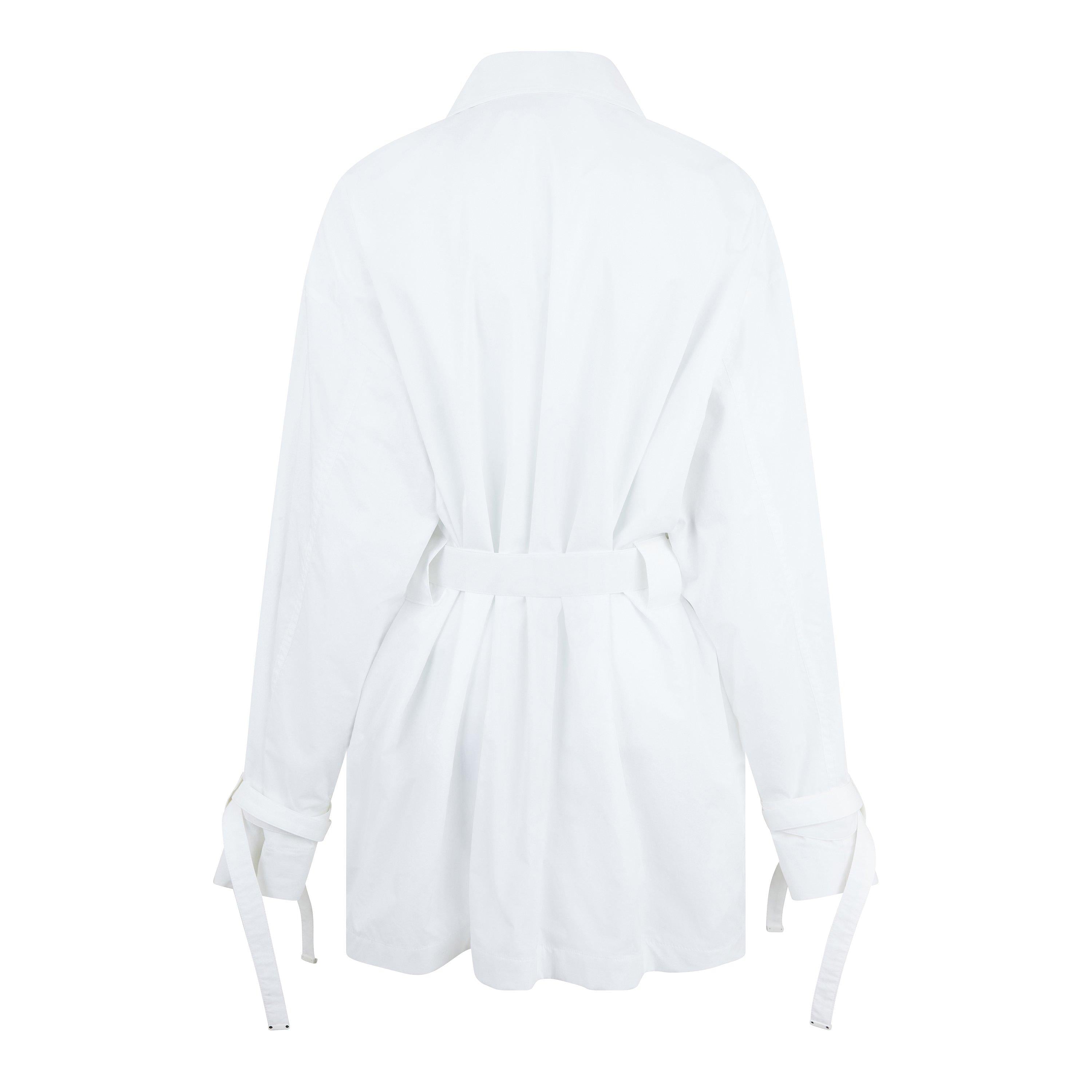 Short-Sleeve Cargo Shirt Dress, Poplin Fabric