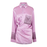 Duchesse Twist-Front Mini Dress