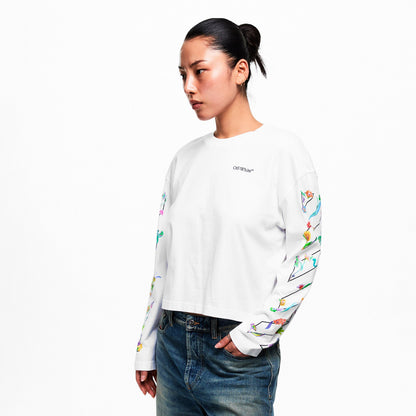 Flower Hi Neck Long Sleeve T-Shirt