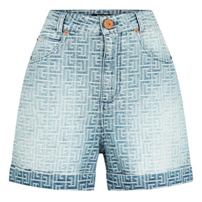 Monogram Denim Shorts