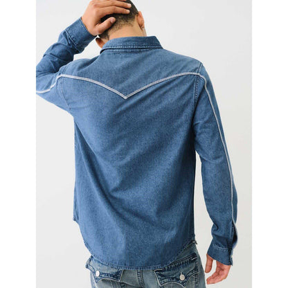 TR Chambray Long Sleeve Flannel Shirt