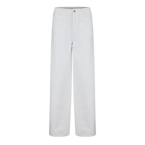 Pocketed Wide Leg Denim Jeans