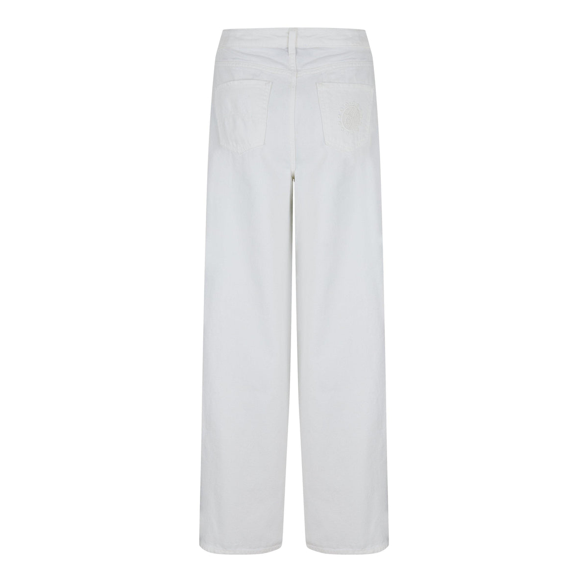Pocketed Wide Leg Denim Jeans