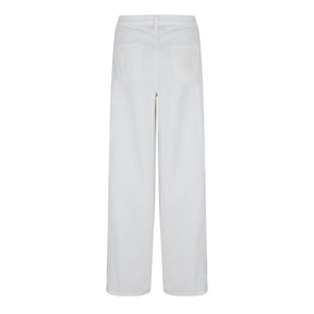 Pocketed Wide Leg Denim Jeans
