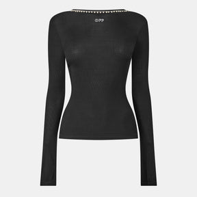 Off Ribbed LS Top Ld99