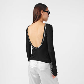 Off Ribbed LS Top Ld99
