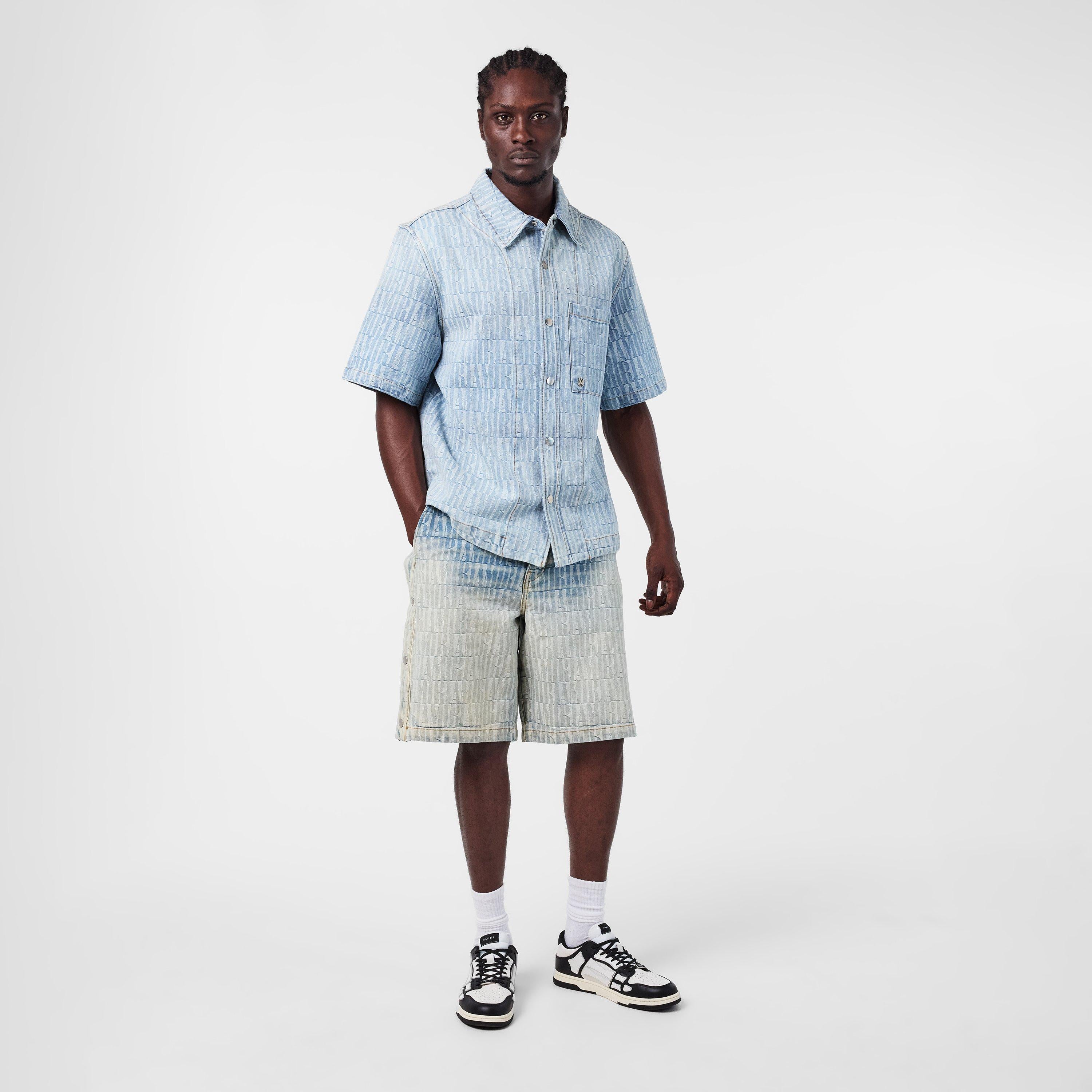 Jacquard Denim Shorts