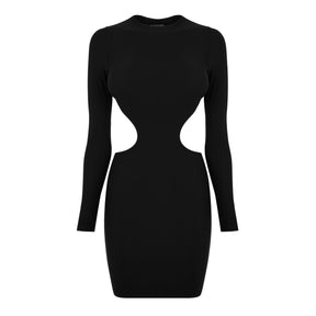 Cut Out Long Sleeve Mini Dress