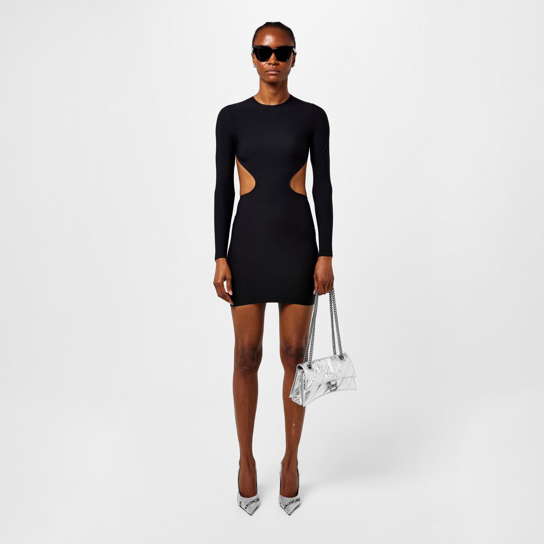 Cut Out Long Sleeve Mini Dress