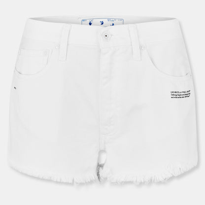 Contrast Stitching Denim Shorts