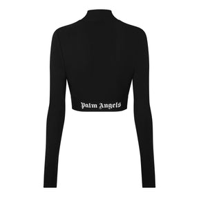 Logo Mock Neck Top