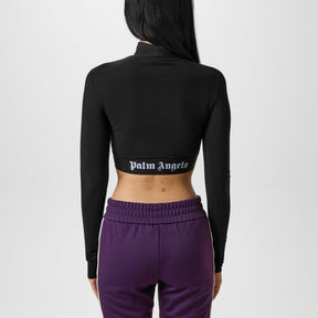 Logo Mock Neck Top