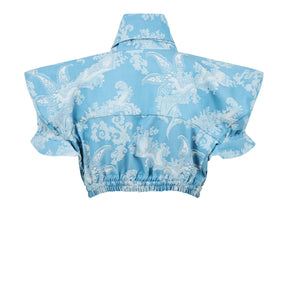 Blue & Off-White  Heart Blouse