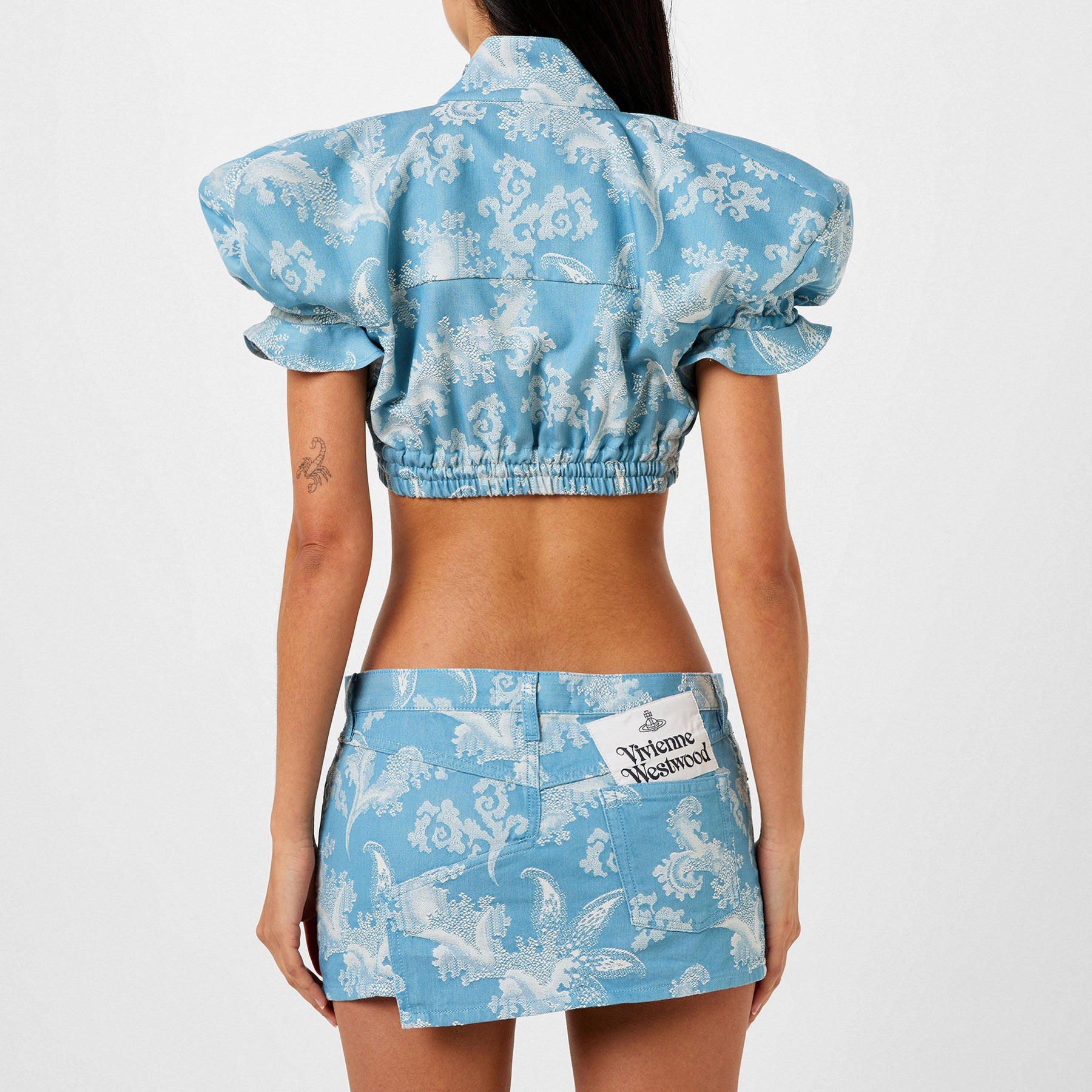 Blue & Off-White  Heart Blouse