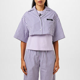 Striped Cropped Shirt