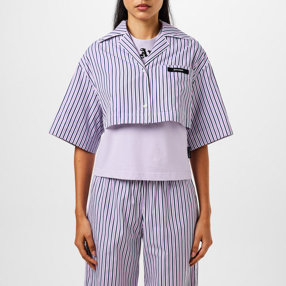 Striped Cropped Shirt